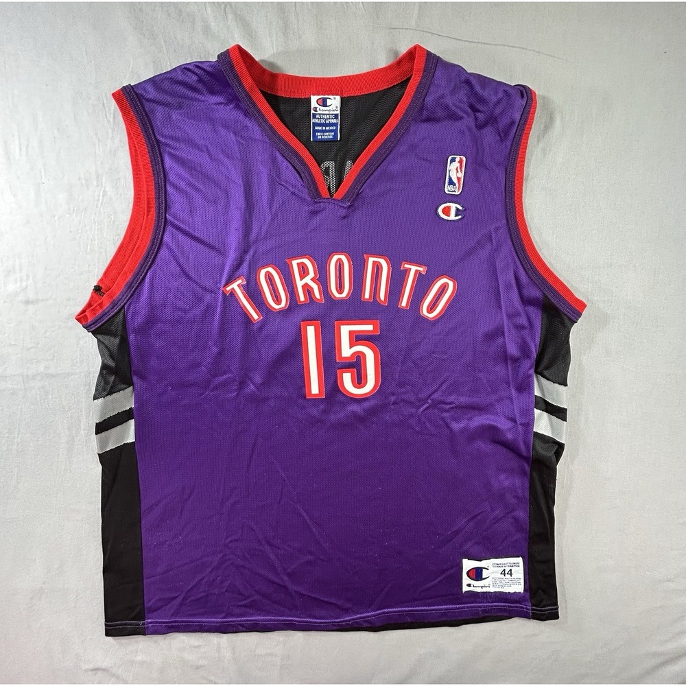 Champion Toronto Raptors Carter 15 Jersey‎ Men's 44 XL NBA Basketball